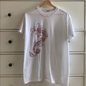 Brandy Melville oversized graphic white t-shirt